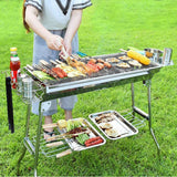 NNEDSZ BBQ Grill Barbecue Set Charcoal Kabob Stove Portable Foldable Camping Picnic