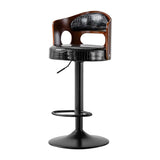 NNEDSZ Bar Stools Kitchen Bar Stool Leather Barstools Swivel Gas Lift Counter Chairs- Black