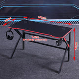 NNEDSZ Gaming Desk Desktop PC Computer Desks Desktop Racing Table Office Laptop Home K-Shaped Legs Black