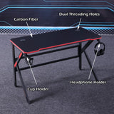 NNEDSZ Gaming Desk Desktop PC Computer Desks Desktop Racing Table Office Laptop Home K-Shaped Legs Black