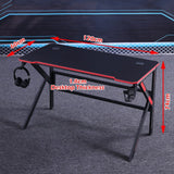 NNEDSZ Gaming Desk Desktop PC Computer Desks Desktop Racing Table Office Laptop Home K-Shaped Legs Black