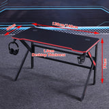 NNEDSZ Gaming Desk Desktop PC Computer Desks Desktop Racing Table Office Laptop Home K-Shaped Legs Black