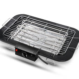 NNEDSZ Portable Electric BBQ Grill Teppanyaki Smokeless Barbeque Pan Hot Plate Table Red