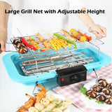 NNEDSZ Portable Electric BBQ Grill Teppanyaki Smokeless Barbeque Pan Hot Plate Table Red