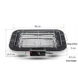 NNEDSZ Portable Electric BBQ Grill Teppanyaki Smokeless Barbeque Pan Hot Plate Table Red