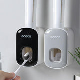NNEDSZ Wall mount auto ands Free Toothpaste Dispenser Automatic Toothpaste Squeezer Bathroom Toothpaste Holder Black
