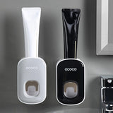 NNEDSZ Wall mount auto ands Free Toothpaste Dispenser Automatic Toothpaste Squeezer Bathroom Toothpaste Holder Black