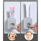 NNEDSZ Wall mount auto ands Free Toothpaste Dispenser Automatic Toothpaste Squeezer Bathroom Toothpaste Holder Grey