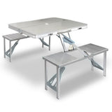 NNEDSZ Folding Camping Table with Stools Set Portable Picnic Outdoor Garden BBQ Setting
