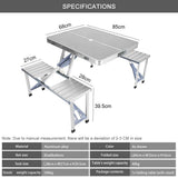 NNEDSZ Folding Camping Table with Stools Set Portable Picnic Outdoor Garden BBQ Setting