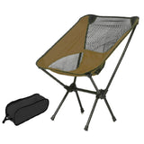 NNEDSZ Ultralight Aluminum Alloy Folding Camping Camp Chair Outdoor Hiking Patio Backpacking Brown