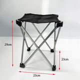 NNEDSZ Mini Portable Outdoor Folding Stool Camping Fishing Picnic Chair Seat 80kg Black