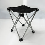 NNEDSZ Mini Portable Outdoor Folding Stool Camping Fishing Picnic Chair Seat 80kg Black
