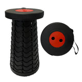NNEDSZ Portable Folding Stool Retractable Travel Seat Camping Fishing Chair Outdoor Black