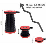 NNEDSZ Portable Folding Stool Retractable Travel Seat Camping Fishing Chair Outdoor Black