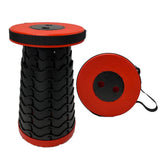 NNEDSZ Portable Folding Stool Retractable Travel Seat Camping Fishing Chair Outdoor Red