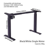 NNEDSZ Standing Desk Height Adjustable Sit Stand Motorised Dual Black Motors Frame Top
