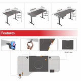 NNEDSZ Gaming Standing Desk Home Office Lift Electric Height Adjustable Sit To Stand Motorized Standing Desk 1675