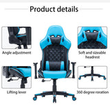 NNEDSZ Gaming Chair Ergonomic Racing chair 165° Reclining Gaming Seat 3D Armrest Footrest Black Green