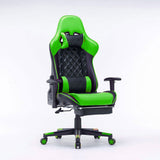 NNEDSZ Gaming Chair Ergonomic Racing chair 165° Reclining Gaming Seat 3D Armrest Footrest Black Purple