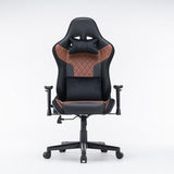 NNEDSZ 7 RGB Lights Bluetooth Speaker Gaming Chair Ergonomic Racing chair 165° Reclining Gaming Seat 4D Armrest Footrest Black