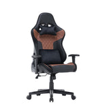 NNEDSZ 7 RGB Lights Bluetooth Speaker Gaming Chair Ergonomic Racing chair 165° Reclining Gaming Seat 4D Armrest Footrest Black