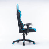 NNEDSZ Gaming Chair Ergonomic Racing chair 165° Reclining Gaming Seat 3D Armrest Footrest Blue Black