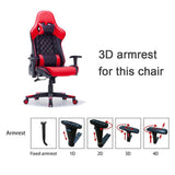 NNEDSZ Gaming Chair Ergonomic Racing chair 165° Reclining Gaming Seat 3D Armrest Footrest Purple Black