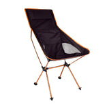 NNEDSZ Camping Chair Folding High Back Backpacking Chair with Headrest Orange