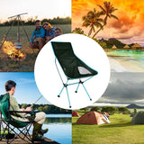NNEDSZ Camping Chair Folding High Back Backpacking Chair with Headrest Orange