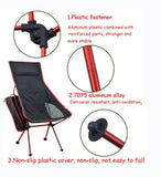 NNEDSZ Camping Chair Folding High Back Backpacking Chair with Headrest Red