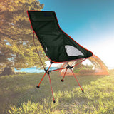 NNEDSZ Camping Chair Folding High Back Backpacking Chair with Headrest Red