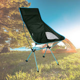 NNEDSZ Camping Chair Folding High Back Backpacking Chair with Headrest Sky
