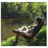 NNEDSZ Camping Chair Folding High Back Backpacking Chair with Headrest Sky