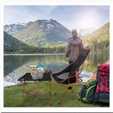 NNEDSZ Camping Chair Folding High Back Backpacking Chair with Headrest Sky