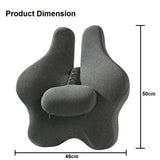NNEDSZ Orthopedic Memory Foam Seat Cushion Support Back Pain Chair Pillow Car Office Dark Grey