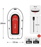 NNEDSZ Seahawk 3 Person Inflatable Boat Fishing Boat Raft Set 68380NP AU