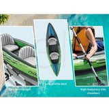 NNEDSZ Sports Challenger K2 Inflatable Kayak 2 Seat Floating Boat Oars River/Lake 68306NP