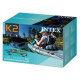 NNEDSZ Sports Challenger K2 Inflatable Kayak 2 Seat Floating Boat Oars River/Lake 68306NP