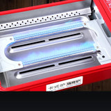 NNEDSZ Portable Gas Stove Burner Butane BBQ Camping Gas Cooker With Non Stick Plate Red without Fish Pan and Lid