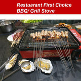 NNEDSZ Portable Gas Stove Burner Butane BBQ Camping Gas Cooker With Non Stick Plate Red without Fish Pan and Lid