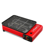 NNEDSZ Portable Gas Stove Burner Butane BBQ Camping Gas Cooker With Non Stick Plate Orange