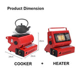 NNEDSZ Portable Butane Gas Heater Camping Camp Tent Outdoor Hiking Camper Survival Red AU
