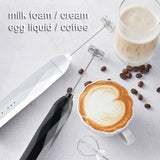 NNEDSZ USB Charging Electric Egg Beater Milk Frother Handheld Drink Coffee Foamer Black with 2 Stainless Steel Whisks