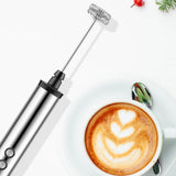NNEDSZ USB Charging Electric Egg Beater Milk Frother Handheld Drink Coffee Foamer Silver with 3 Stainless Steel Whisks