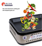 NNEDSZ Portable Gas Burner Stove with Inset Non Stick Cooking Pan Cooker Butane Camping 35mm