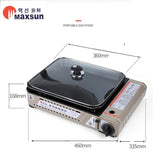 NNEDSZ Portable Gas Burner Stove with Inset Non Stick Cooking Pan Cooker Butane Camping 60mm