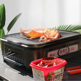 NNEDSZ Portable Gas BBQ Stove with PRO Grill Plate Outdoor Barbecue Cooking Burner Kit Butane Camping