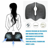 NNEDSZ Premium Memory Foam Seat Cushion Coccyx Orthopedic Back Pain Relief Chair Pillow Office Light Grey