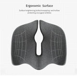 NNEDSZ Premium Memory Foam Seat Cushion Coccyx Orthopedic Back Pain Relief Chair Pillow Office Light Grey
